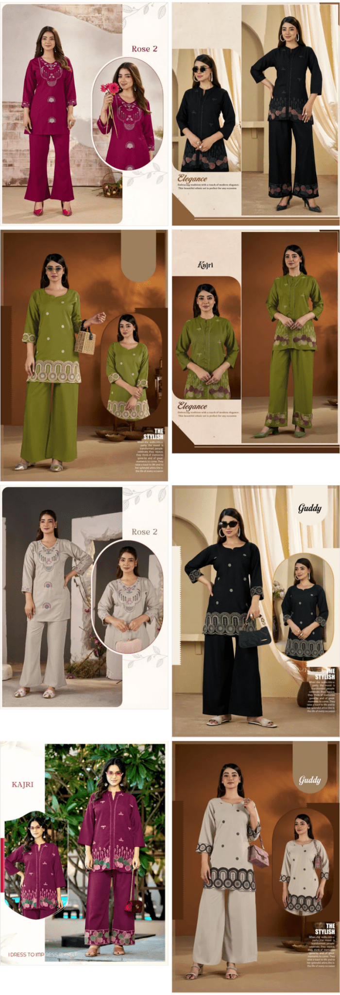 Amrah Wholesale Scg Vol 1 Slub Suvi Fancy Co Ord Set - Amrah Wholesale