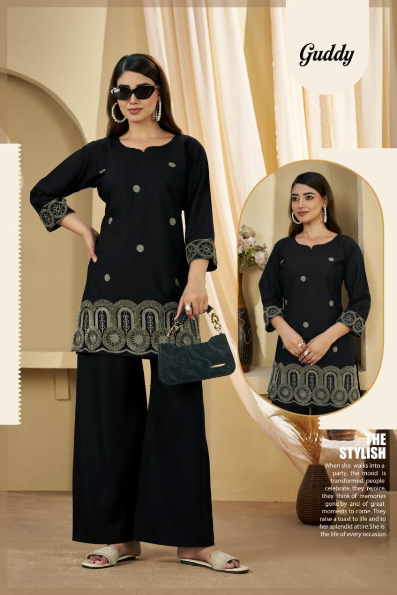 Amrah Wholesale Scg Vol 1 Slub Suvi Fancy Co Ord Set - Amrah Wholesale