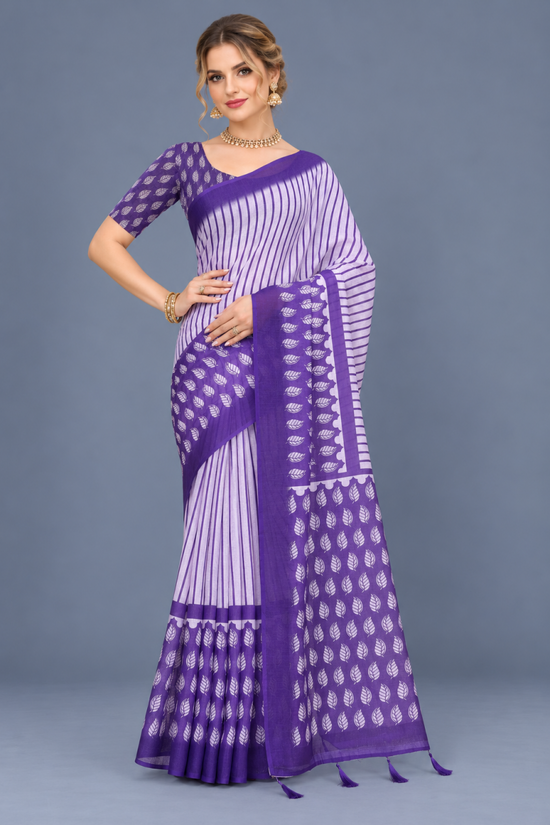Amrah Wholesale Scgt Shatika A Linen Handloom Printed Saree Collection