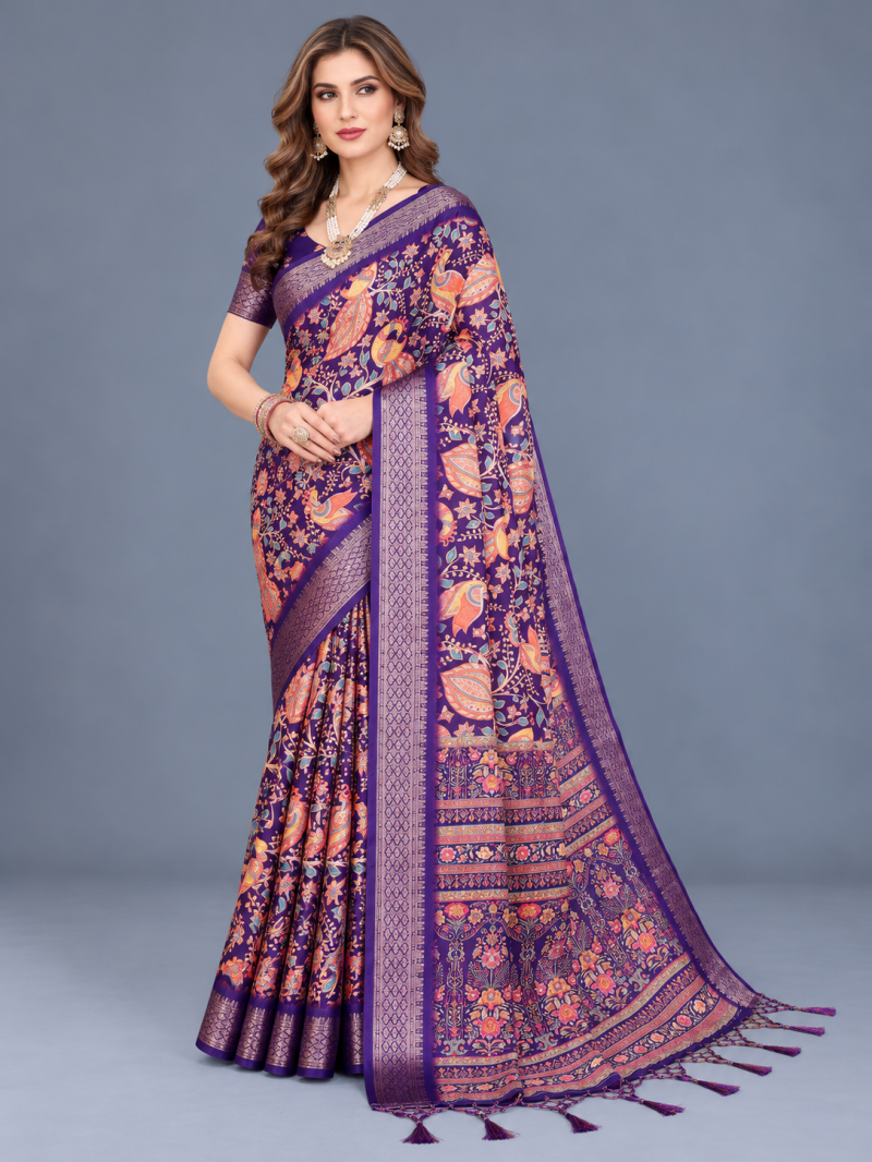 Amrah Wholesale Schc Swara Q Cotton Silk Kalamkari Saree Collection