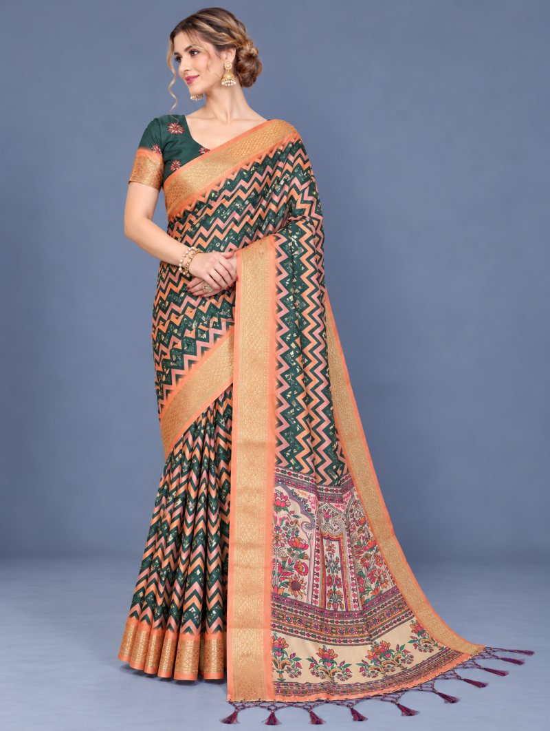 Amrah Wholesale Schc Swara Q Cotton Silk Kalamkari Saree Collection
