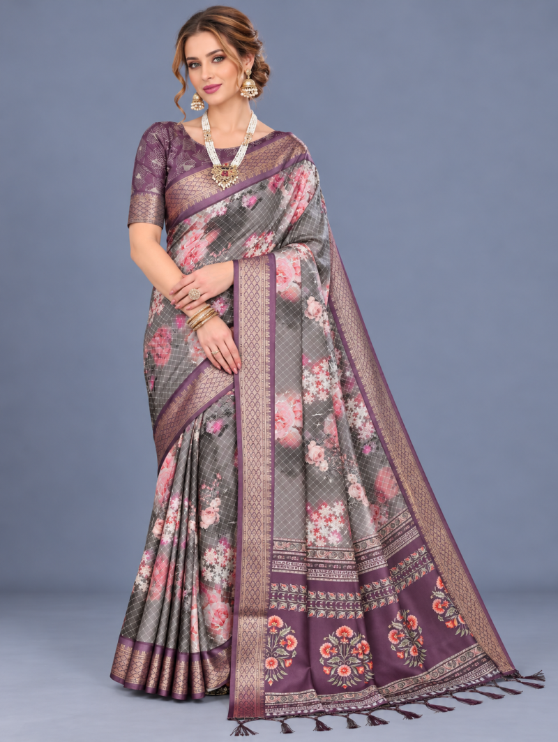 Amrah Wholesale Schc Swara Q Cotton Silk Kalamkari Saree Collection