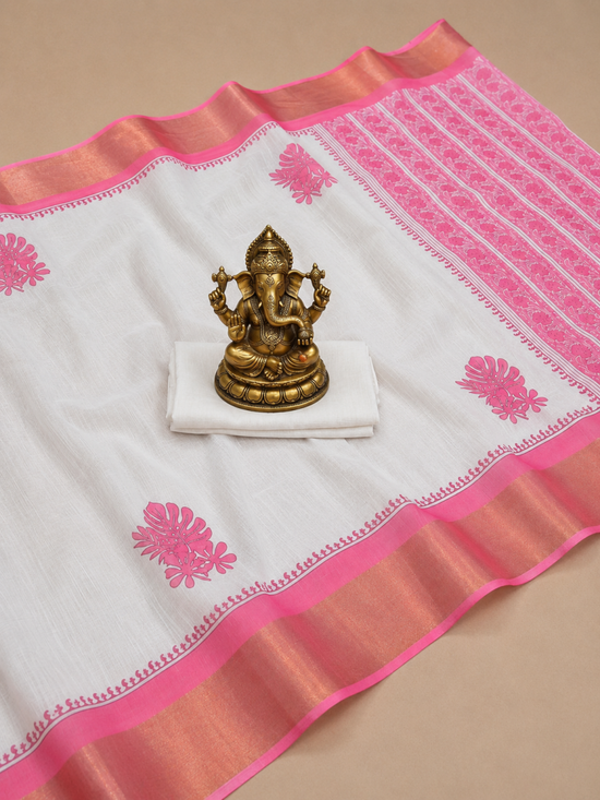 Amrah Wholesale Sckr Flora B Soft Linen Zari Border Saree