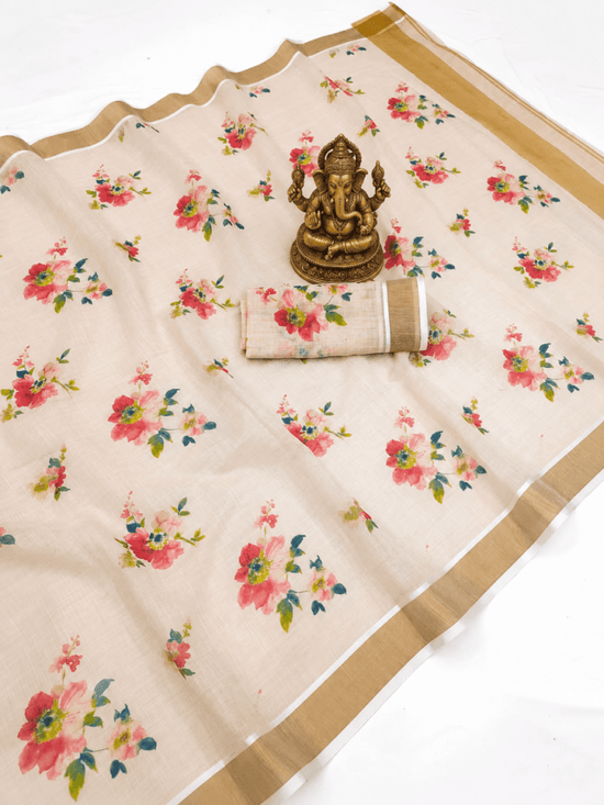 Amrah Wholesale Sckr Onam Linen Saree - Amrah Wholesale