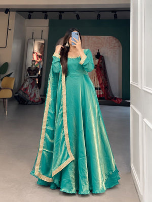 Amrah Wholesale Selfie Series Vol 1 Fendy Crush Satin Embroidered Gown With Dupatta