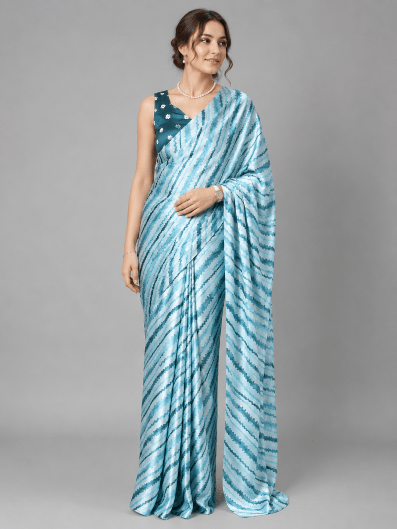 Amrah Wholesale Sf Leheriya Japan Satin Printed Saree - Amrah Wholesale