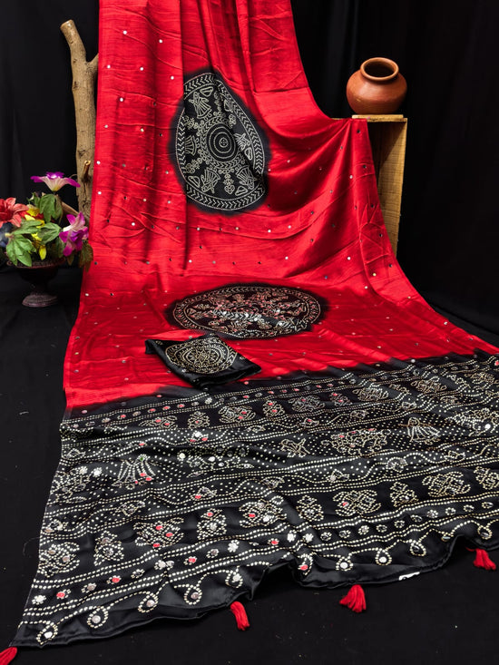 Amrah Wholesale Sf Sheeshmahal Gaji Silk Mirror Worked Saree Collection - Amrah Wholesale