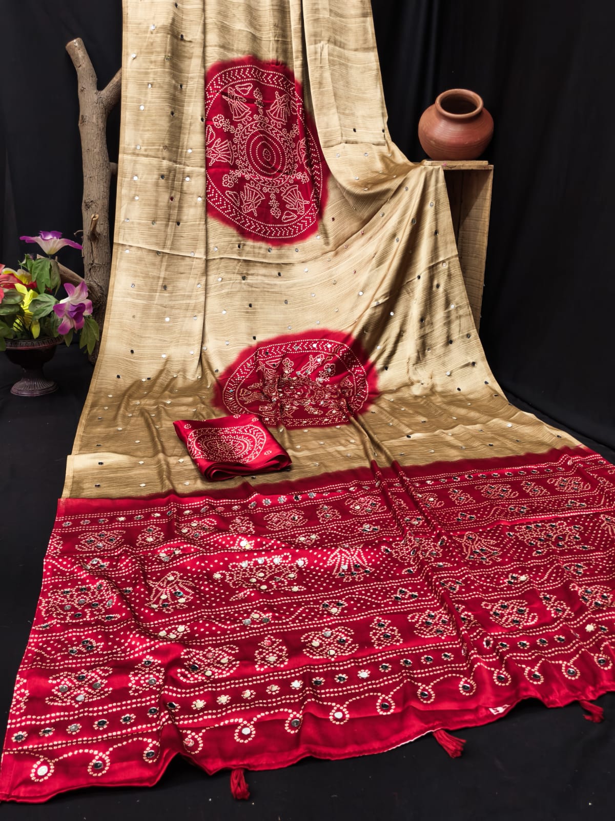 Amrah Wholesale Sf Sheeshmahal Gaji Silk Mirror Worked Saree Collection - Amrah Wholesale