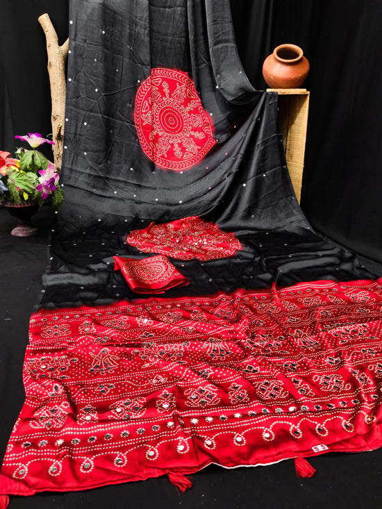 Amrah Wholesale Sf Sheeshmahal Gaji Silk Mirror Worked Saree Collection - Amrah Wholesale