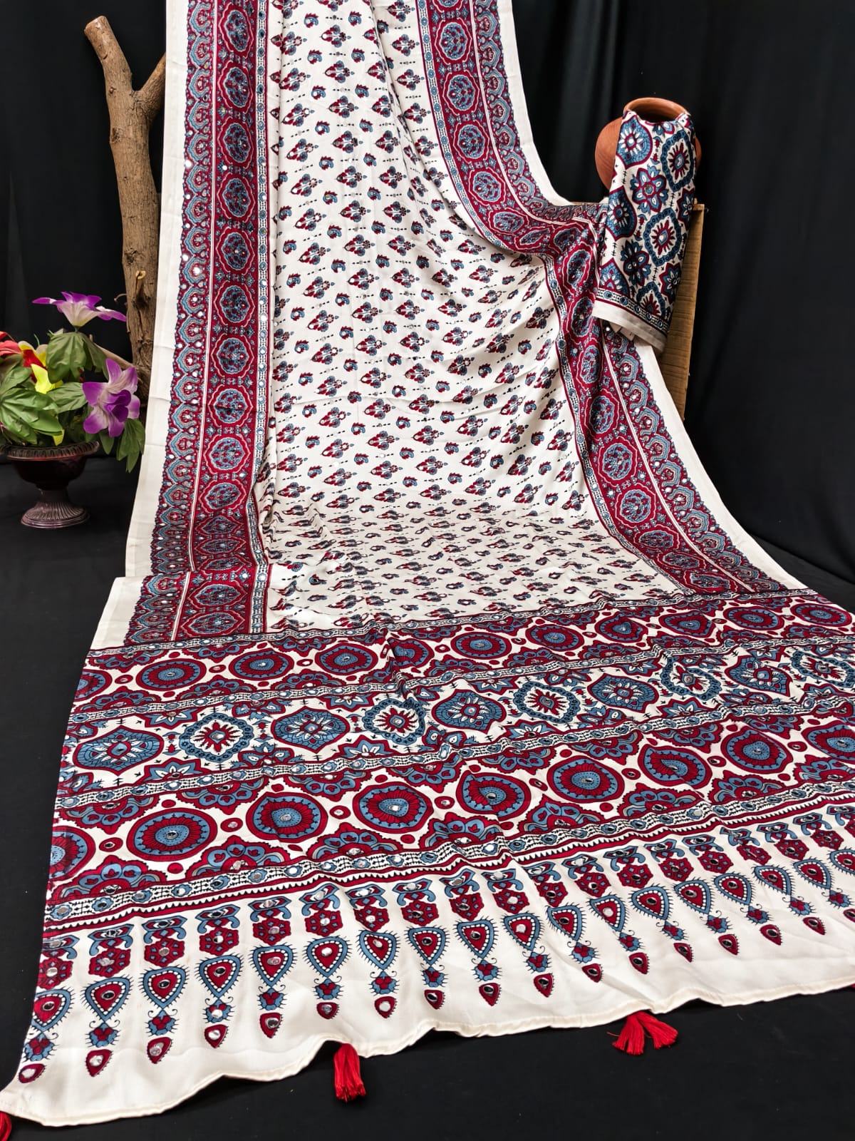 Amrah Wholesale Sf Sheeshmahal Gaji Silk Mirror Worked Saree Collection - Amrah Wholesale