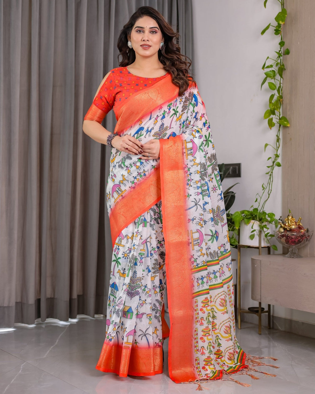 Amrah Wholesale Sh LJ 01 To 07 Handloom Linen Saree - Amrah Wholesale