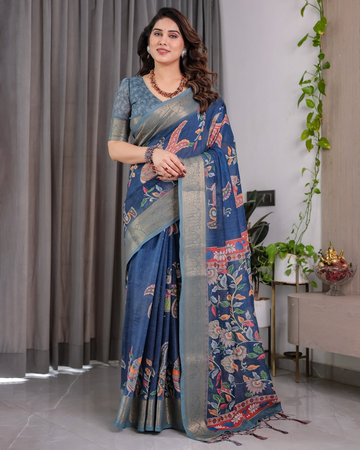 Amrah Wholesale Sh LJ 08 To 14 Handloom Linen Saree - Amrah Wholesale