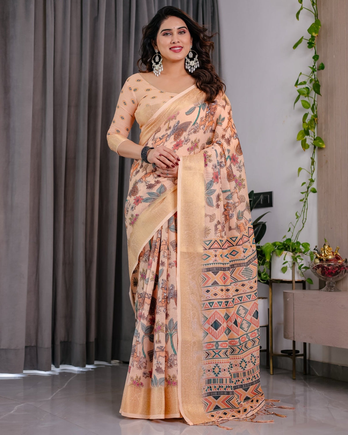 Amrah Wholesale Sh LJ 08 To 14 Handloom Linen Saree - Amrah Wholesale