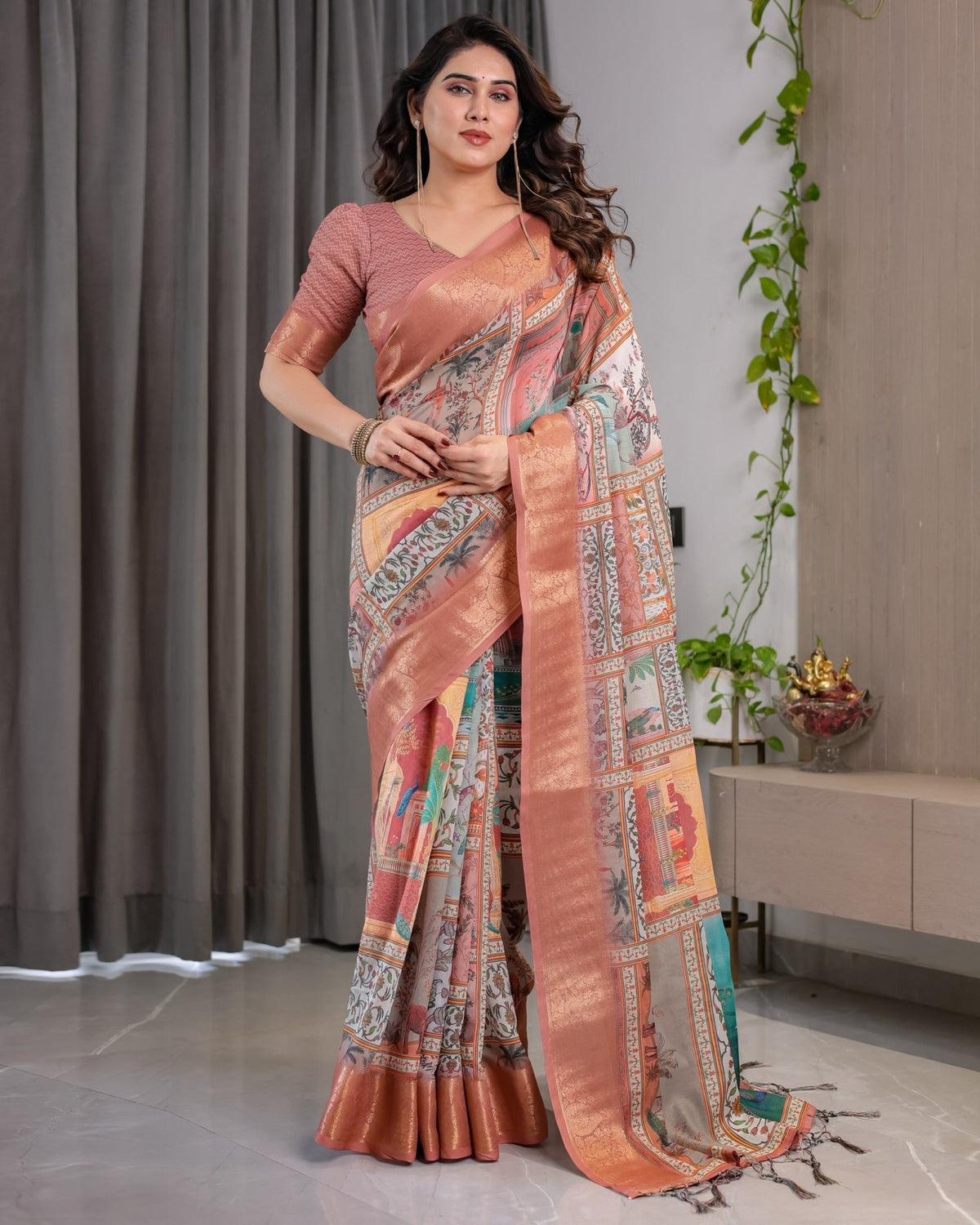 Amrah Wholesale Sh LJ 08 To 14 Handloom Linen Saree - Amrah Wholesale