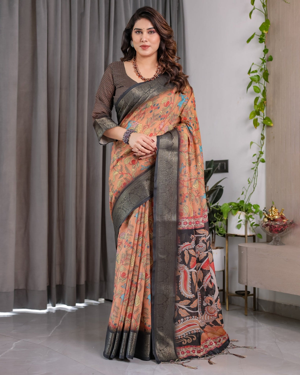 Amrah Wholesale Sh LJ 15 To 21 Handloom Linen Saree - Amrah Wholesale