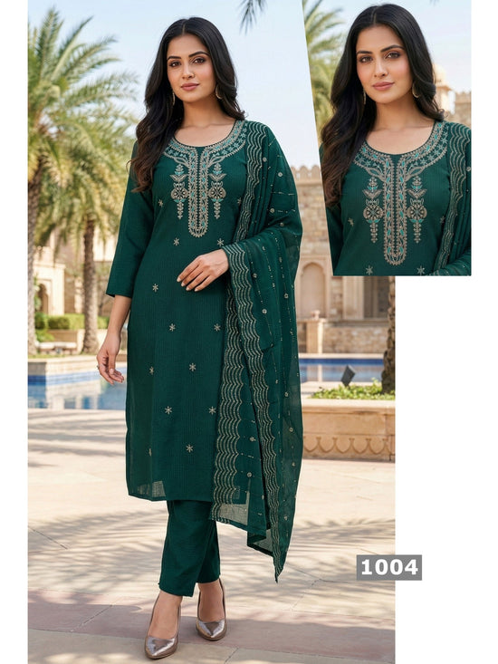 Amrah Wholesale Shree D No 1001 To 08 Barlin Kurti Pant Dupatta Set - Amrah Wholesale