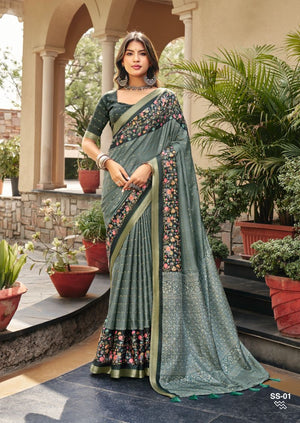 Amrah Wholesale Shvetambar Sirumugai Silk Saree