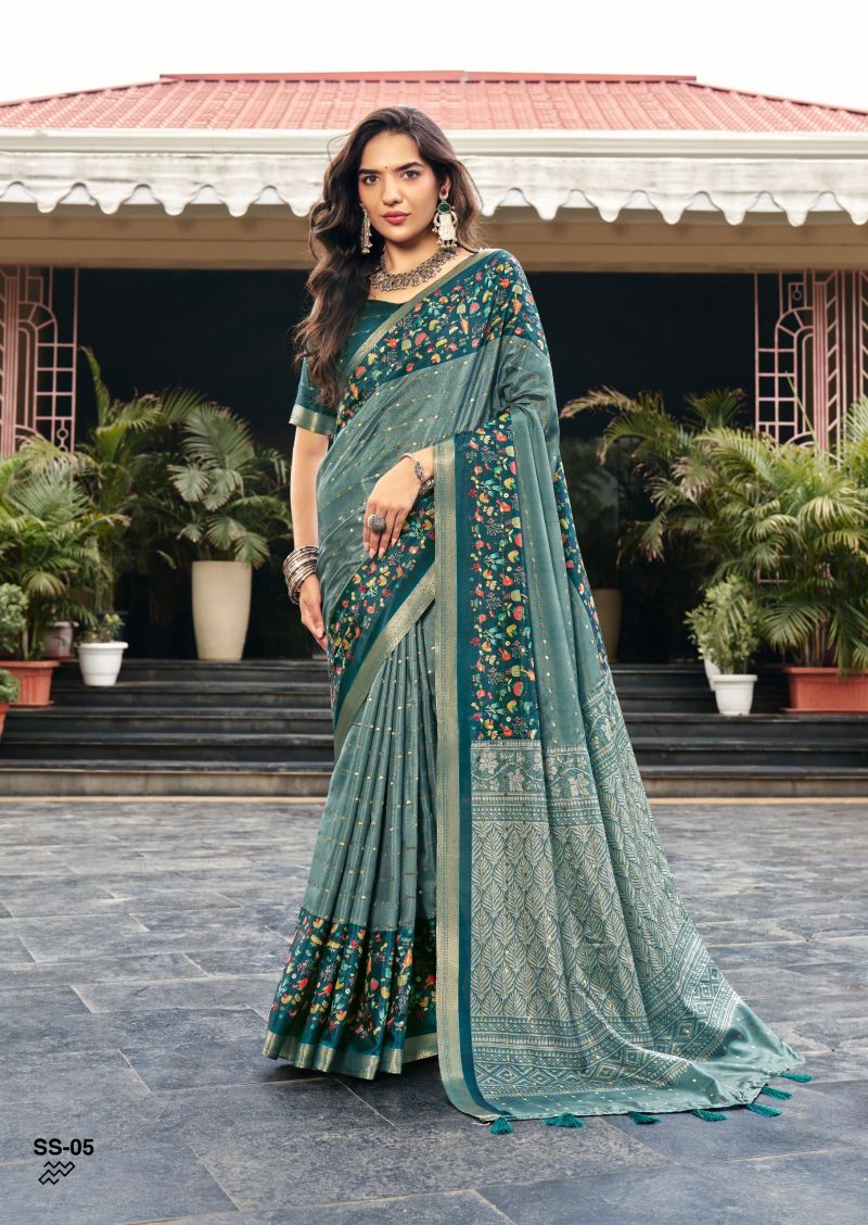 Amrah Wholesale Shvetambar Sirumugai Silk Saree