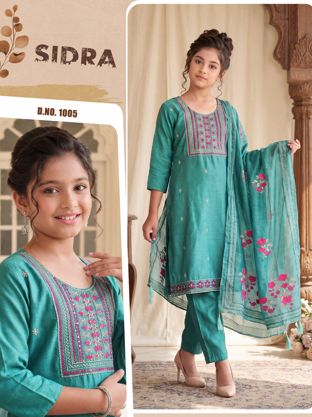 Amrah Wholesale Sidra Vol 1 Gadwal Kids Ethnic Dress