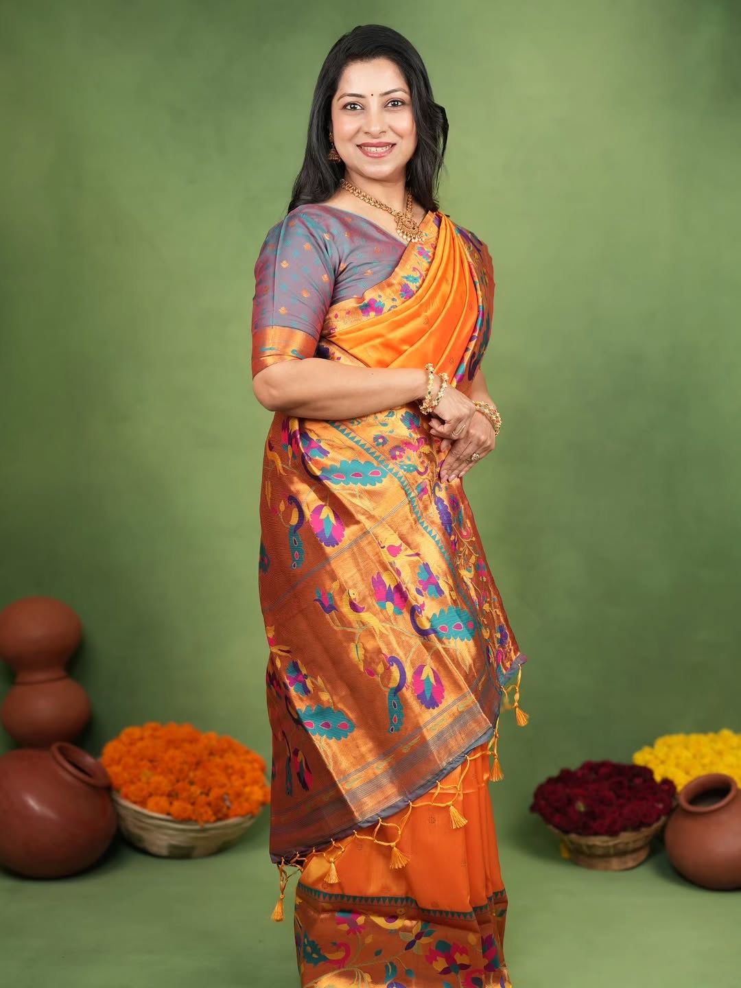 Amrah Wholesale Soft Silk 005 Soft Silk Zari Work Saree