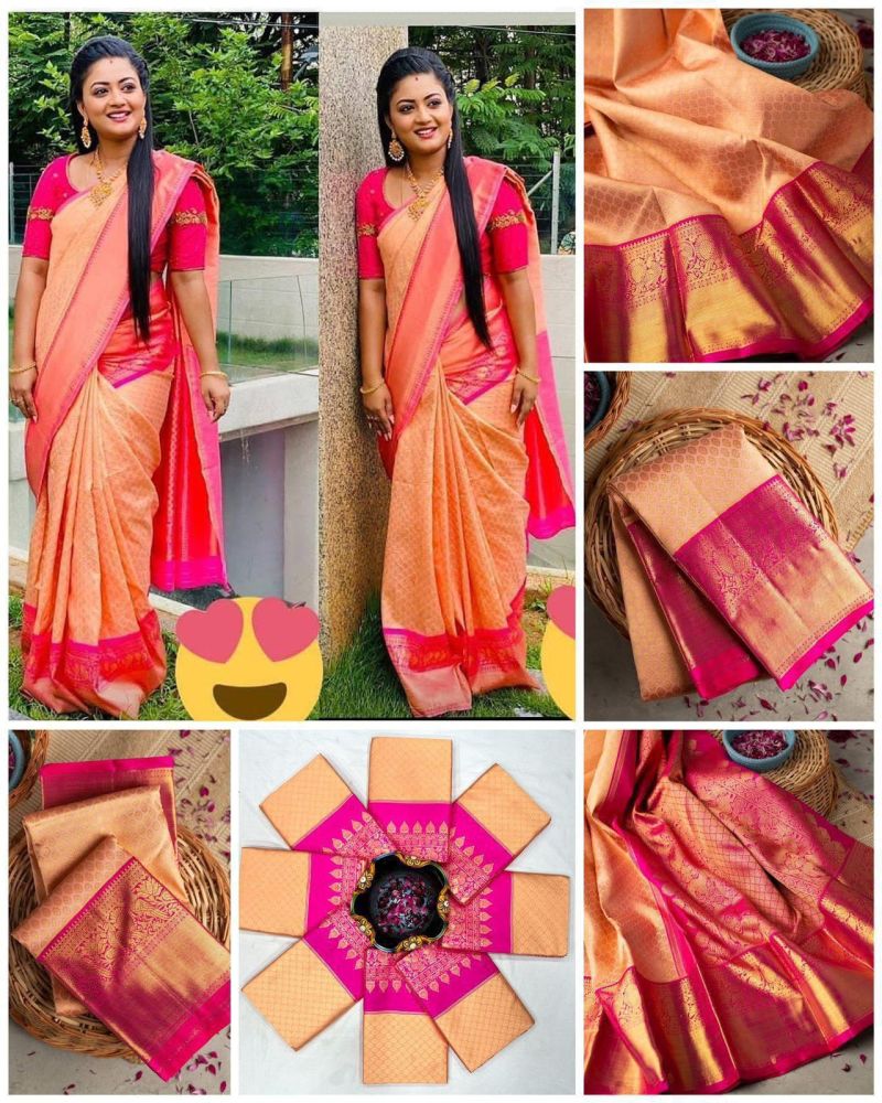 Amrah Wholesale Soft Silk 1034 Lichi Silk Jacquard Work Saree Collection - Amrah Wholesale