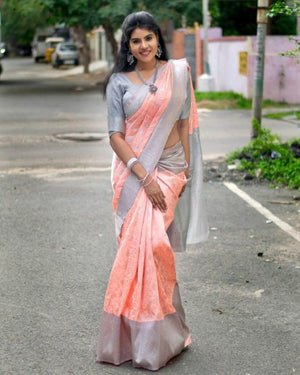 Amrah Wholesale Soft Silk 1034 Lichi Silk Jacquard Work Saree Collection - Amrah Wholesale