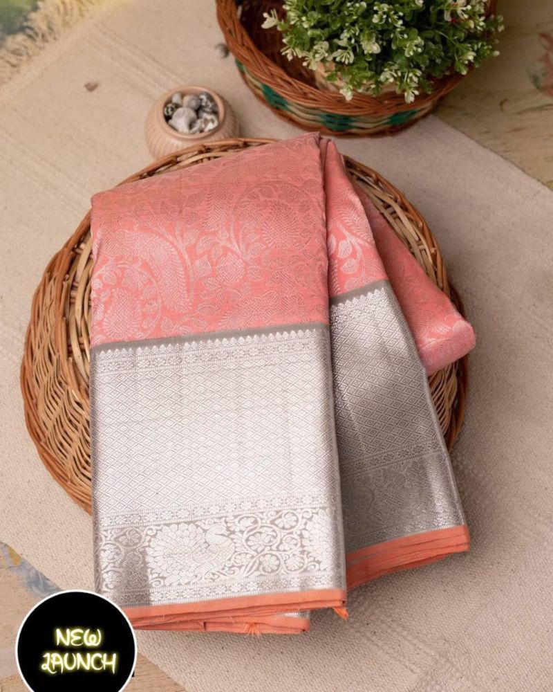 Amrah Wholesale Soft Silk 1034 Lichi Silk Jacquard Work Saree Collection - Amrah Wholesale