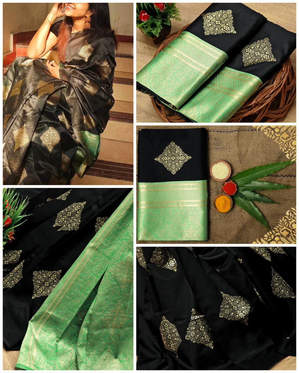 Amrah Wholesale Soft Silk 1066 Lichi Silk Sarees - Amrah Wholesale