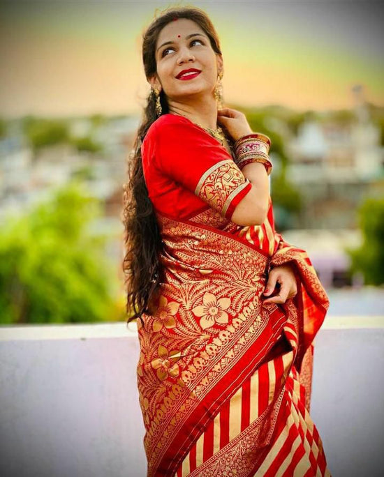 Amrah Wholesale Soft Silk 1067 Lichi Silk Jacquard Saree