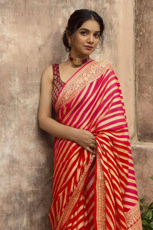 Amrah Wholesale Soft Silk 1067 Lichi Silk Jacquard Saree