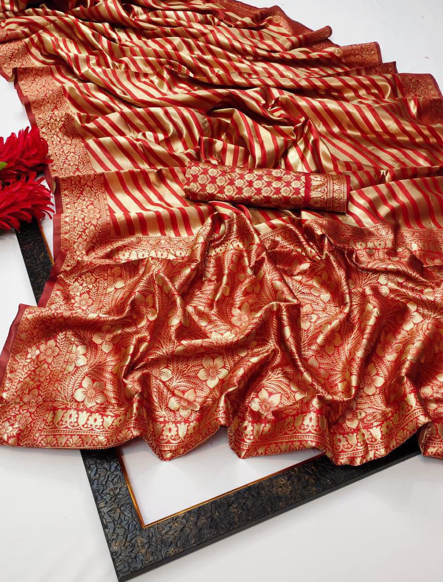 Amrah Wholesale Soft Silk 1067 Lichi Silk Jacquard Saree