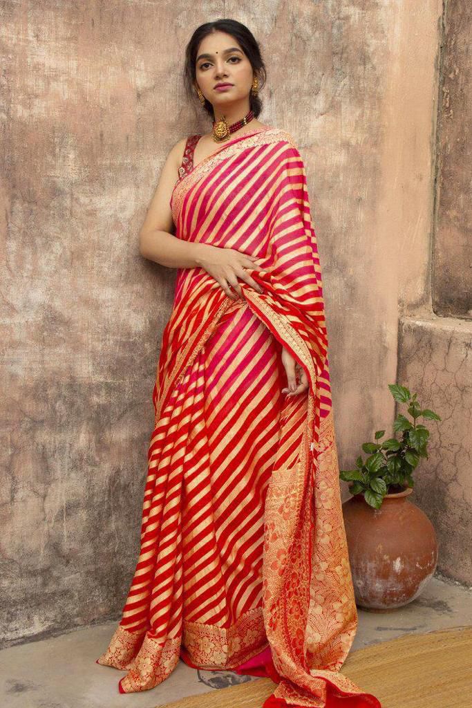 Amrah Wholesale Soft Silk 1067 Lichi Silk Jacquard Saree