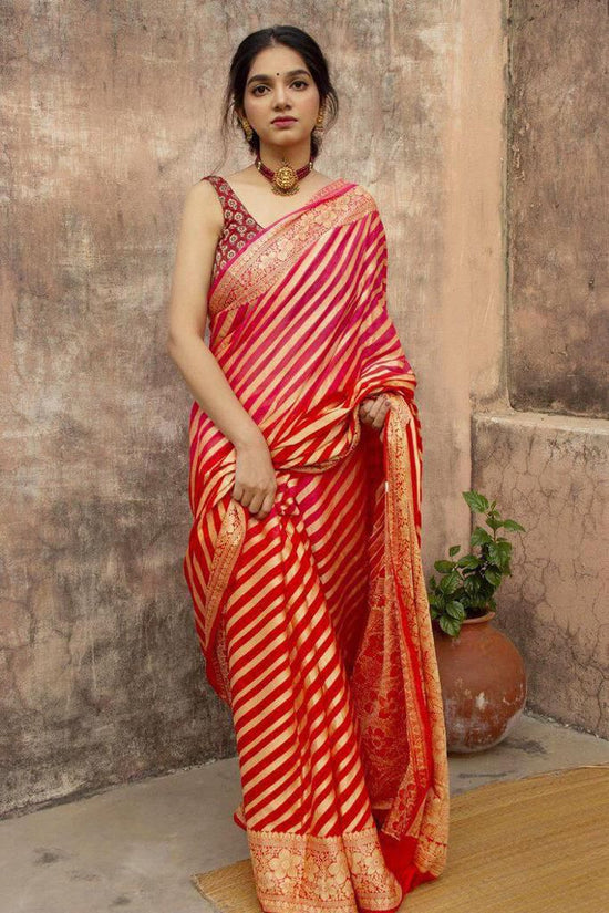 Amrah Wholesale Soft Silk 1067 Lichi Silk Jacquard Saree