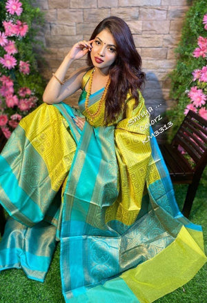Amrah Wholesale Soft Silk 2014 Soft Lichi Silk Jacquard Worked Designer Saree