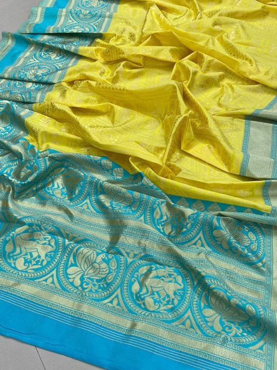 Amrah Wholesale Soft Silk 2014 Soft Lichi Silk Jacquard Worked Designer Saree