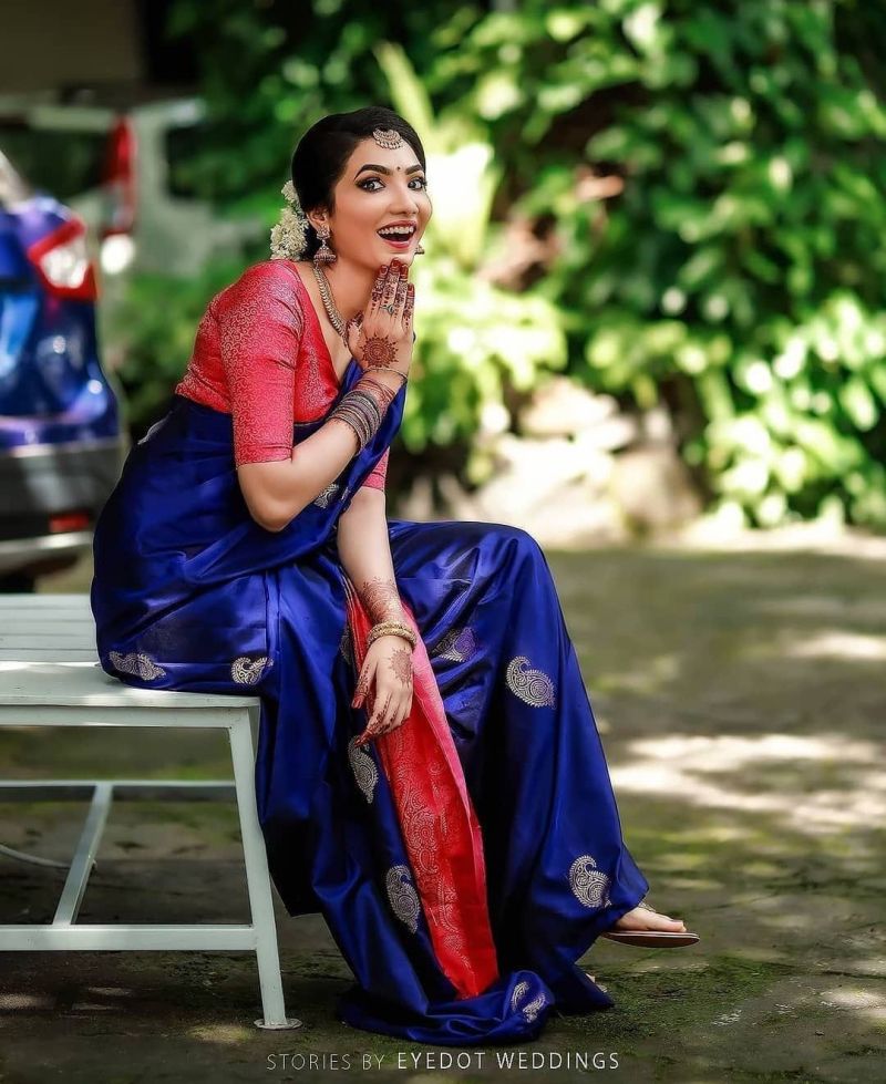 Amrah Wholesale Soft Silk 2053 Soft Lichi Silk Jacquard Work Saree