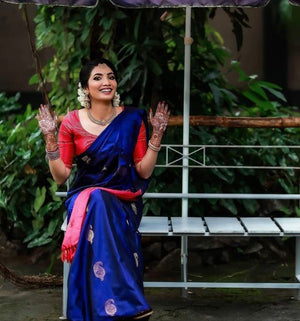 Amrah Wholesale Soft Silk 2053 Soft Lichi Silk Jacquard Work Saree - Amrah Wholesale