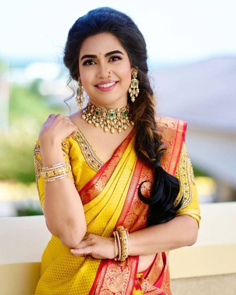 Amrah Wholesale Soft Silk 2092 Lichi Silk Jacquard Work Saree