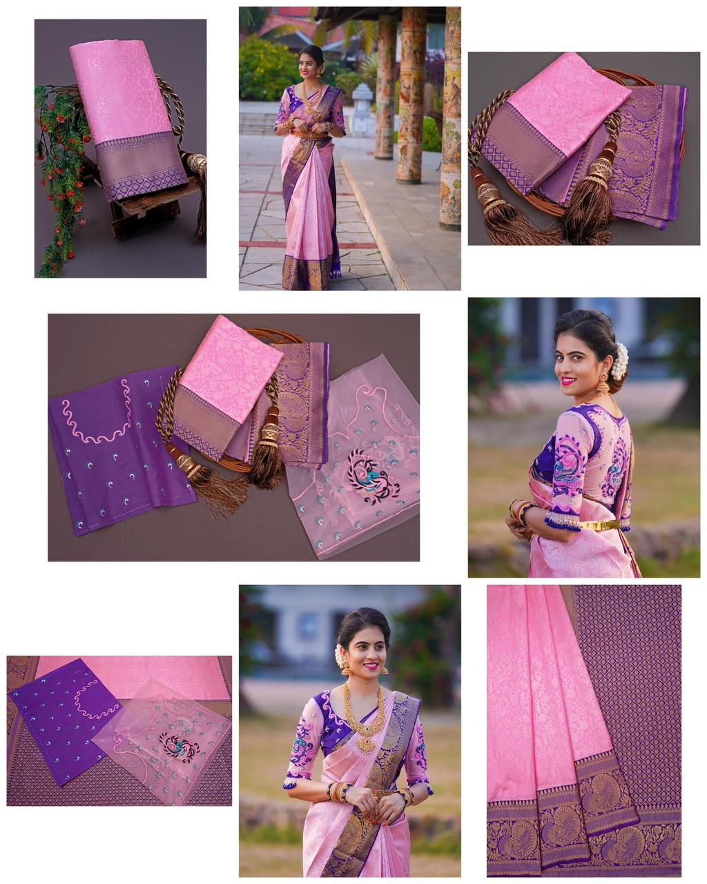Amrah Wholesale Soft Silk 3057 Lichi Silk Saree