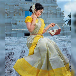 Amrah Wholesale Soft Silk 3083 Lichi Silk Jacquard Saree