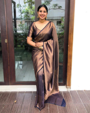 Amrah Wholesale Soft Silk 4040 Lichi Silk Saree - Amrah Wholesale