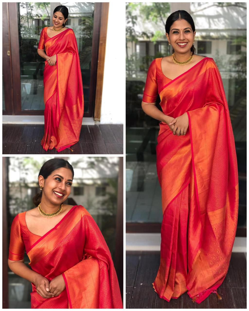 Amrah Wholesale Soft Silk 4040 Lichi Silk Saree - Amrah Wholesale
