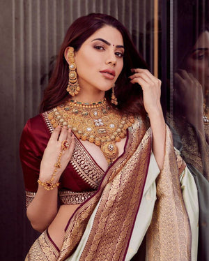 Amrah Wholesale Soft Silk 4076 Soft Lichi Silk Saree