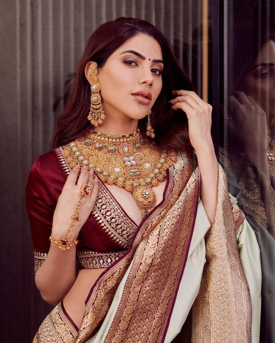 Amrah Wholesale Soft Silk 4076 Soft Lichi Silk Saree