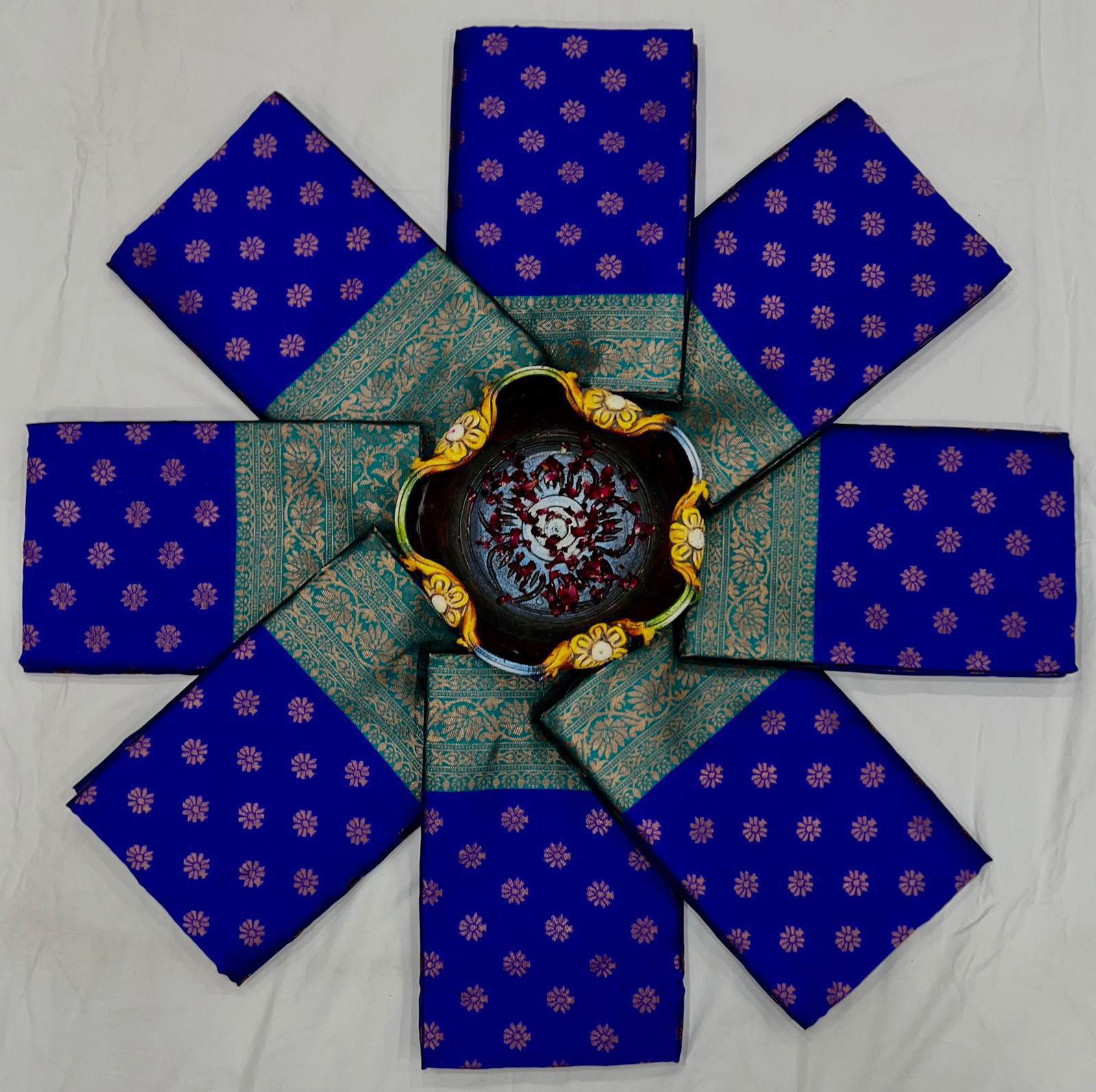 Amrah Wholesale Soft Silk 5012 Lichi Silk Jacquard Saree