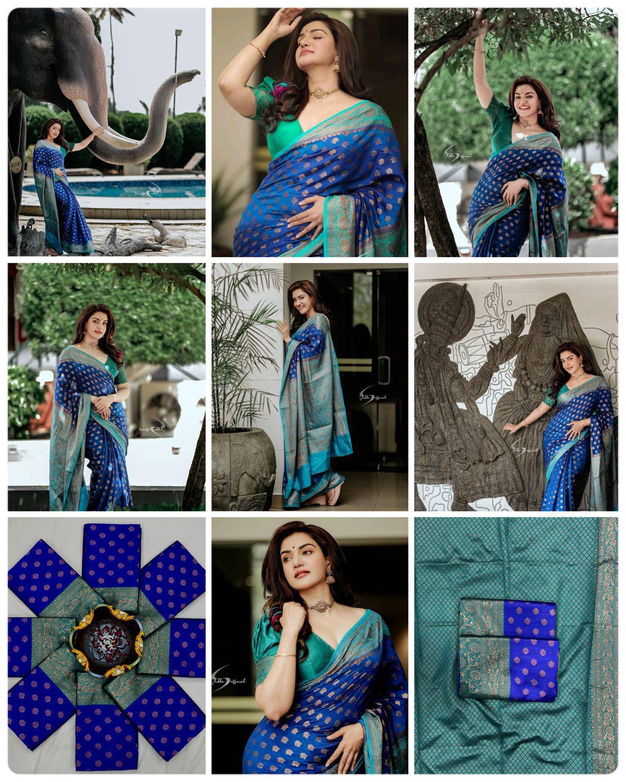 Amrah Wholesale Soft Silk 5012 Lichi Silk Jacquard Saree