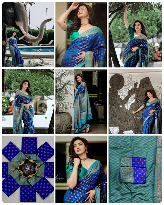 Amrah Wholesale Soft Silk 5012 Lichi Silk Jacquard Saree