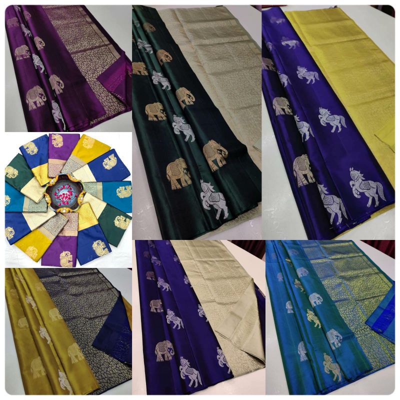 Amrah Wholesale Soft Silk 5014 Lichi Silk Saree - Amrah Wholesale