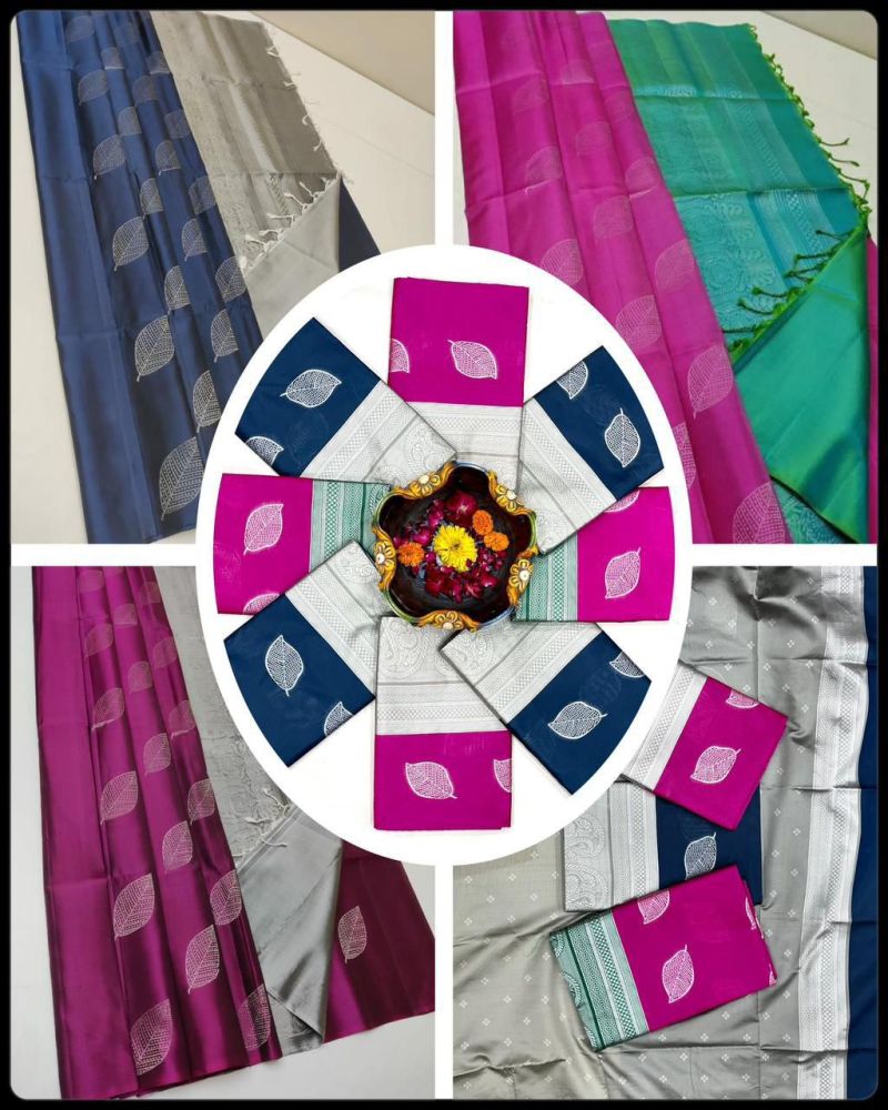 Amrah Wholesale Soft Silk 5017 Lichi Silk Jacquard Work Saree - Amrah Wholesale