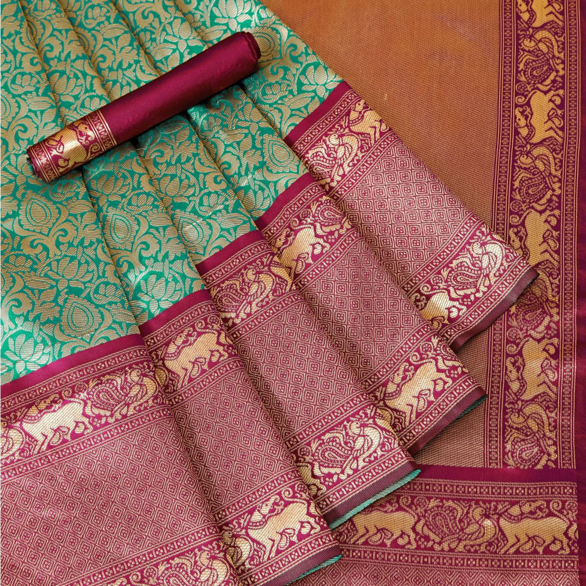 Amrah Wholesale Soft Silk 5042 Lichi Silk Saree